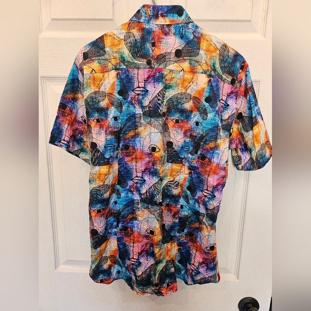 Colorful Abstract Button-Up Shirt - Picture 7 of 12
